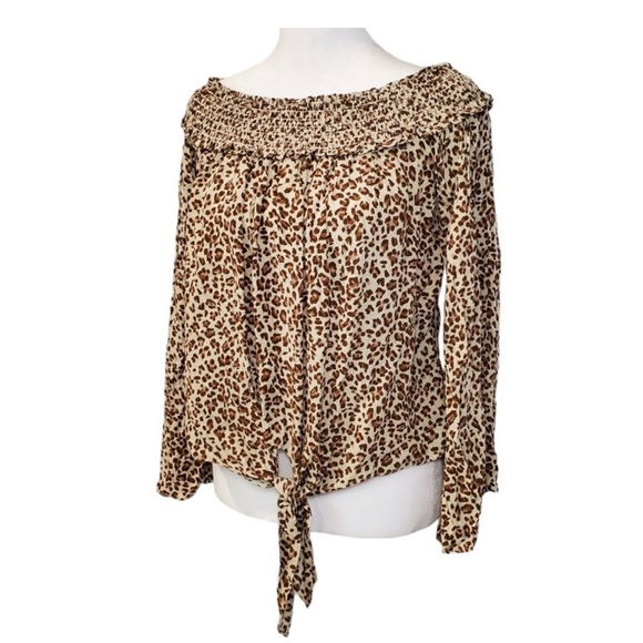 NWT Free People FP Movement Animal Print Boho Top - Picture 5 of 14